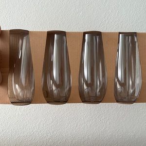 Clear plastic stemless champagne glasses BPA FREE